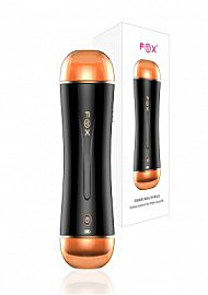 FOX Electric Male Vibrating Masturbator Real Pocket Pussy - Black